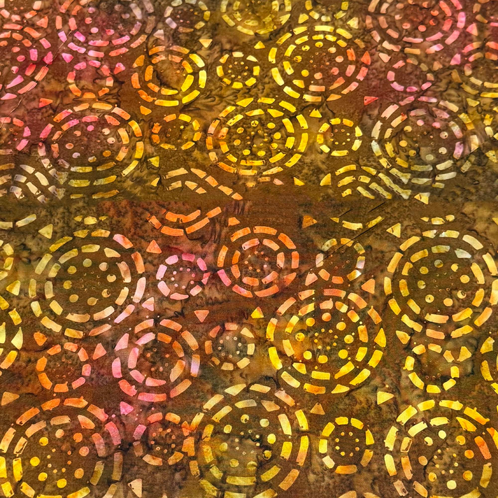 Feldman Premium Indonesian Batik Brown Tonal Tile Fabric